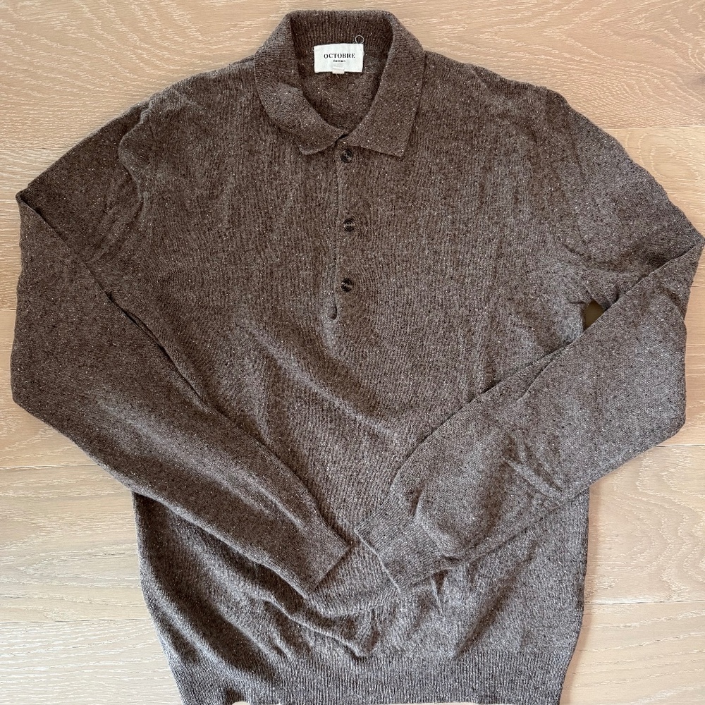 Octobre Speckled Brown Sweater